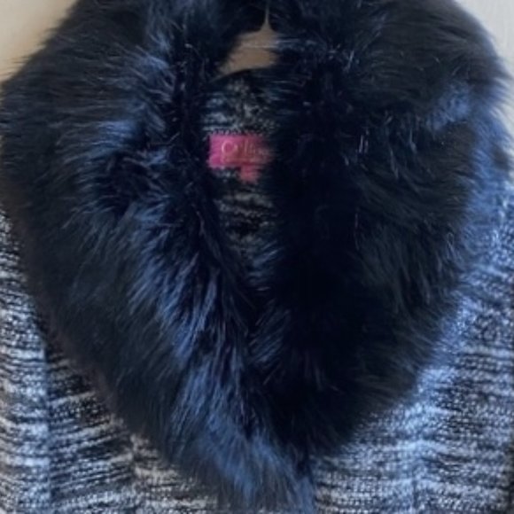 New 3 Season Boucle Coat Jacket wRmvble Fur Collar - Picture 7 of 9